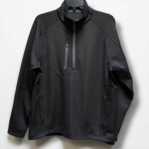 Zero Restriction Mens Black Quarter Zip Pullover Golf Jacket L330C Size Medium‎